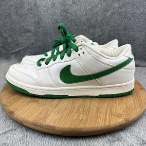 Vintage Nike SB Dunk Low Shoes Mens Size 10 Green White St Patty 304292-133